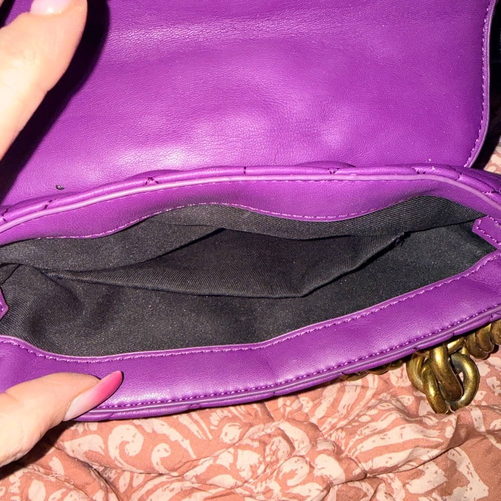 Zara Purple Quilted Crossbody Bag - Picture 3 of 4